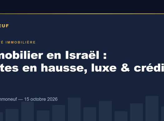 Actualité immobilière en Israël, 15 octobre 2026 - Immoneuf