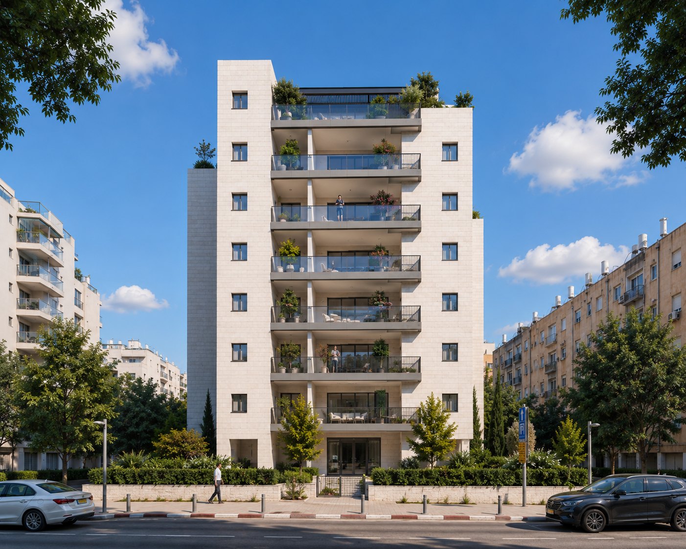 Façade du projet neuf Ha-Shikma 49 à Bat Yam
