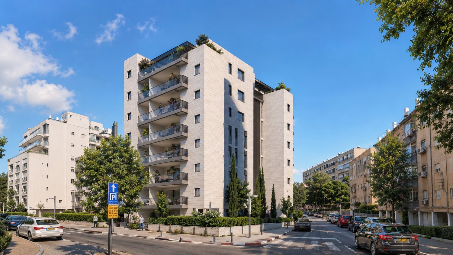 Projet Ha-Shikma 49 à Bat Yam, immeuble neuf (rénovation urbaine Tama 38)